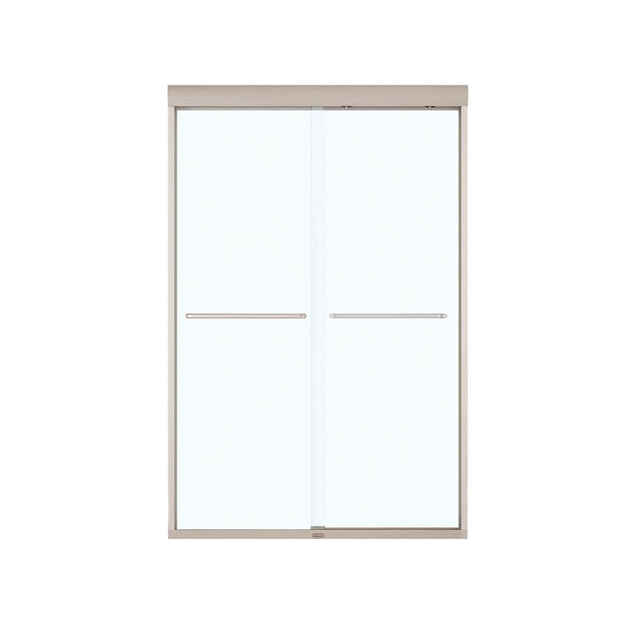 Maax Kameleon 43 In To 47 W Semi Frameless Brushed Nickel Bypass Maax Kameleon 43 In To 47 W Semi Frameless Brushed Nickel Bypass Sliding Shower Door