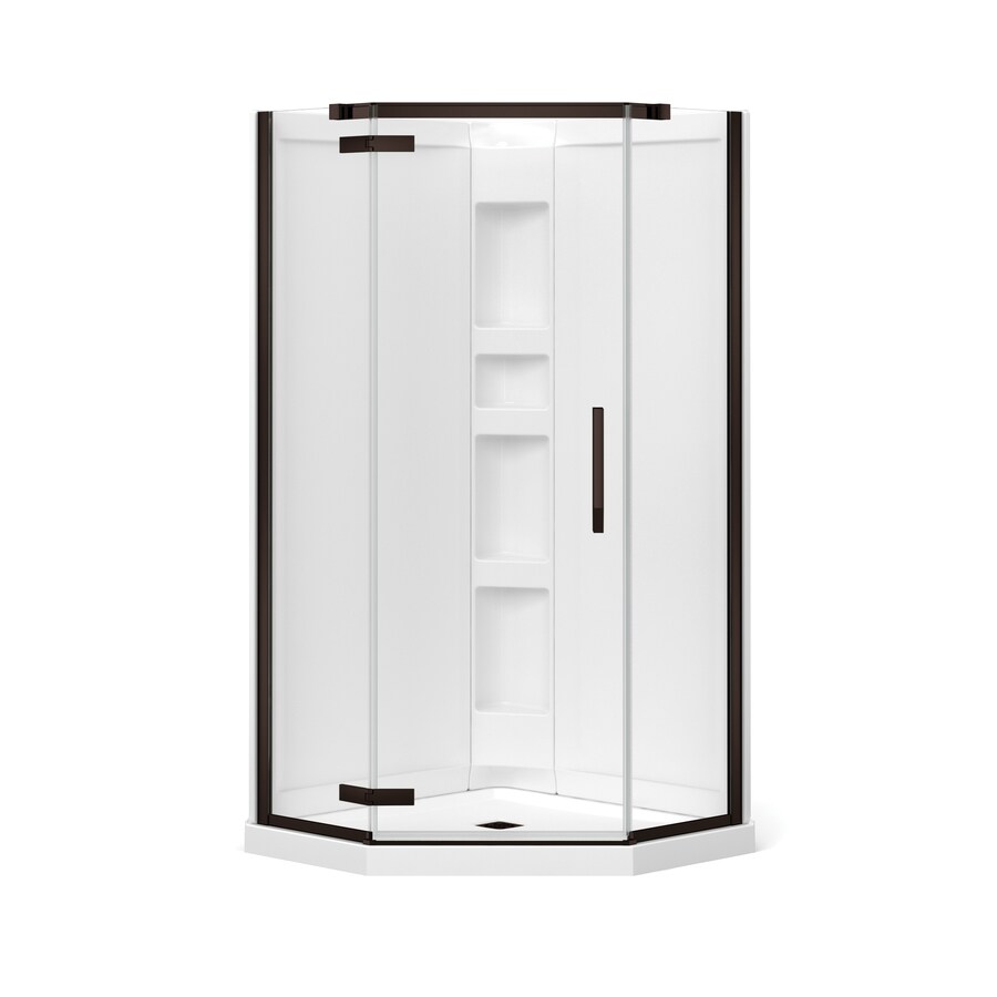 MAAX Davana White 78in x 38in x 38in 3Piece NeoAngle Corner Shower