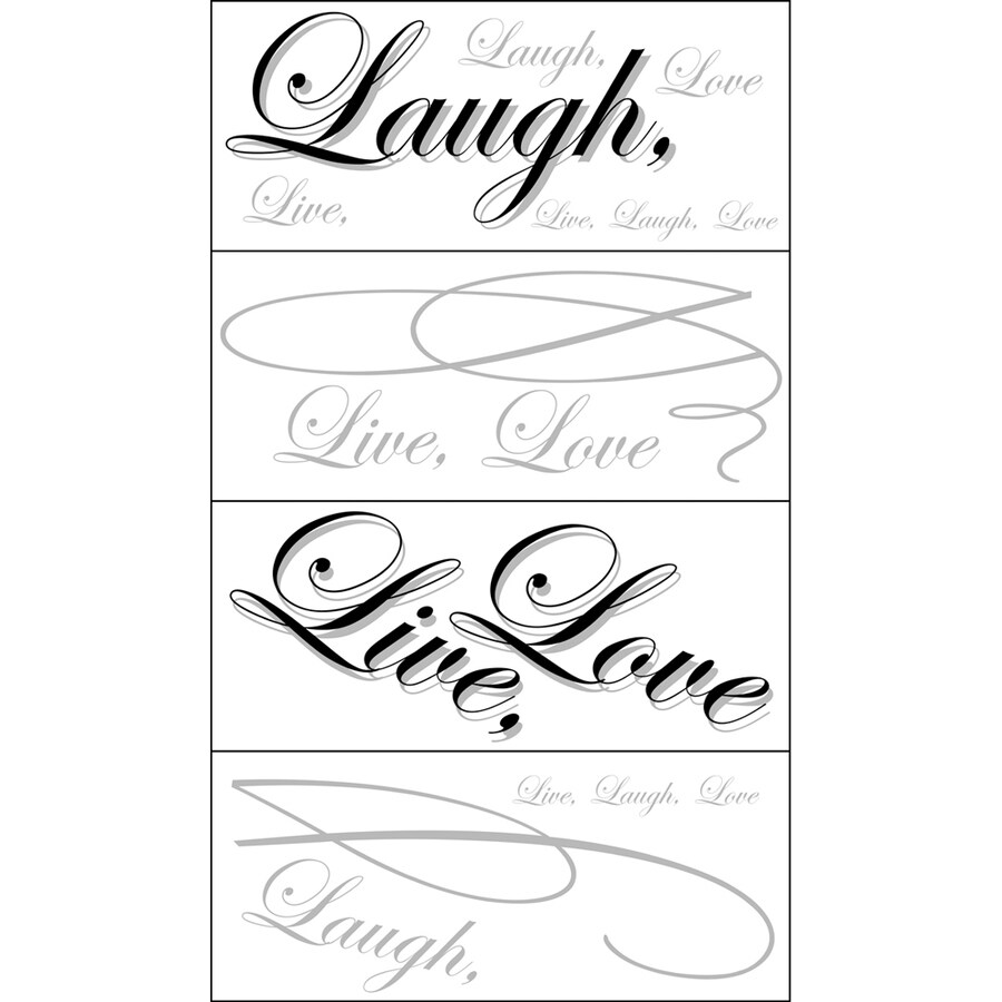 allen + roth LW1342243 Live, Love, Laugh Snap Wall Art