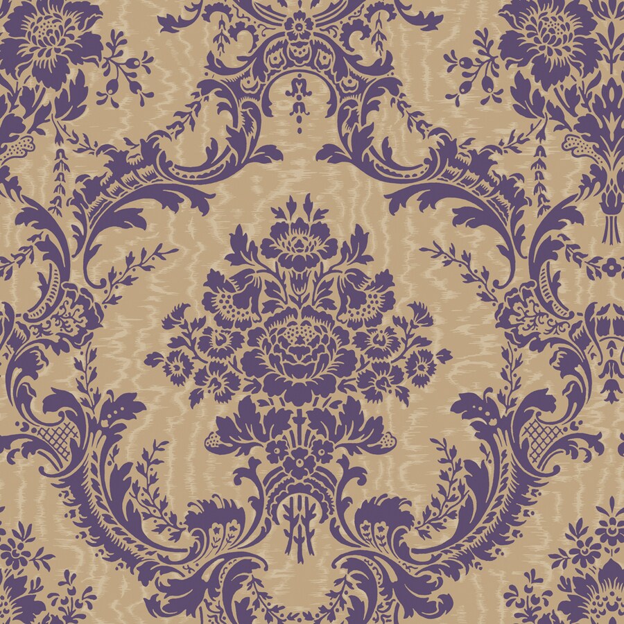 Shop Allen Roth Purple And Gold Strippable Non Woven HD Wallpapers Download Free Map Images Wallpaper [wallpaper376.blogspot.com]