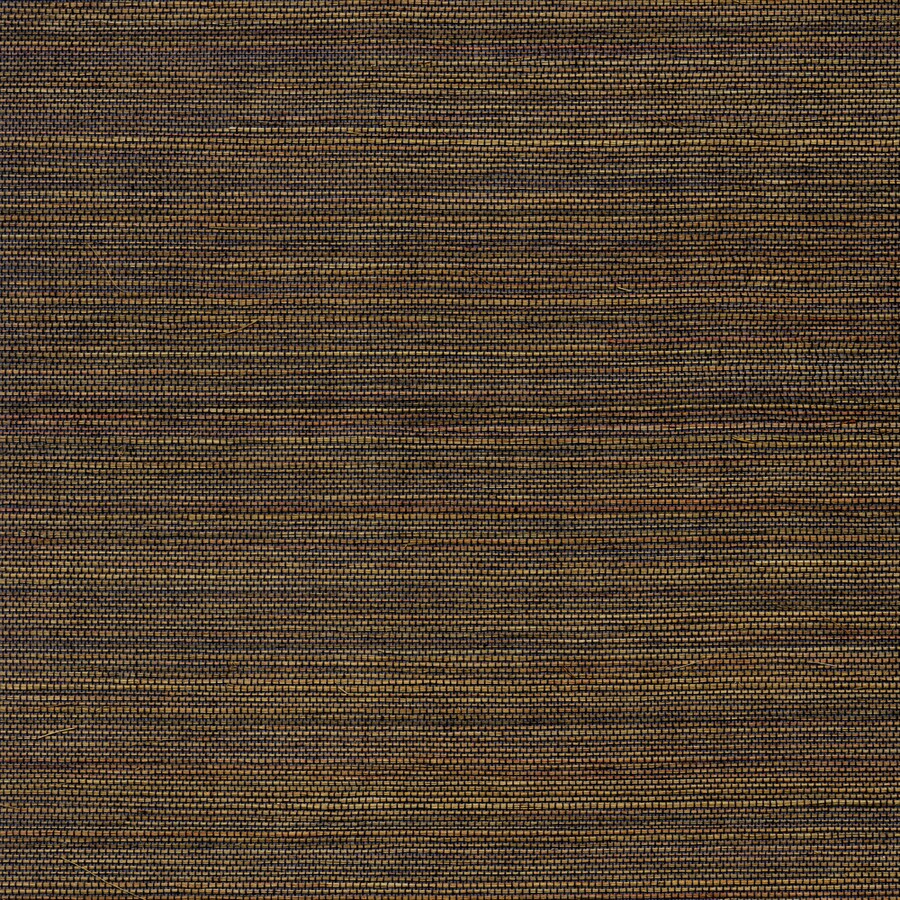 allen + roth Black Gold Grasscloth Unpasted Textured Wallpaper at