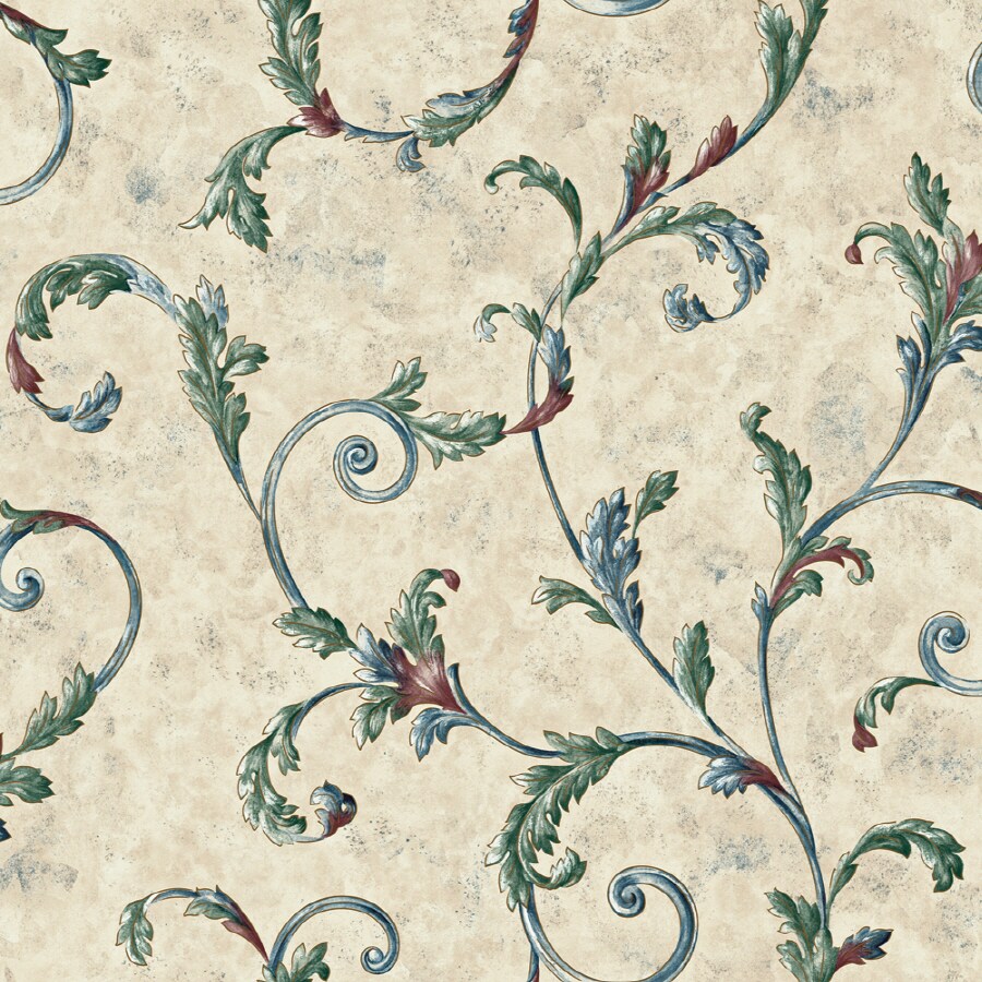 Cornerstone Blue Peelable Vinyl Prepasted Classic Wallpaper at