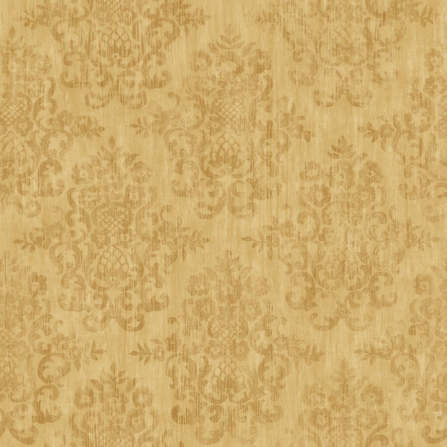 Sunworthy Yellow Peelable Vinyl Prepasted Wallpaper at