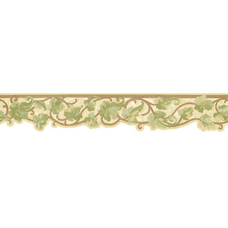 Sunworthy 5" Antique Ivy Scroll Prepasted Wallpaper Border at Lowes.com