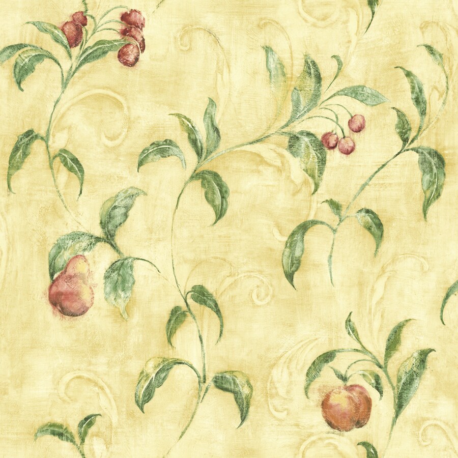 Sunworthy Yellow Peelable Vinyl Prepasted Textured Wallpaper at