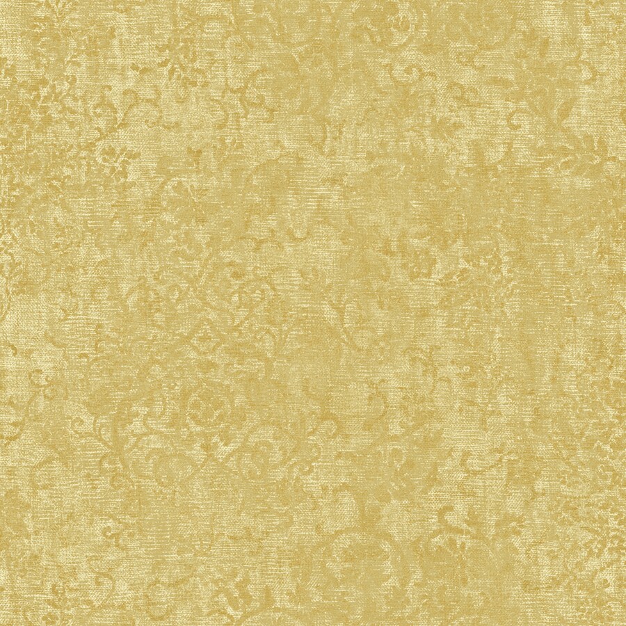Sunworthy Yellow Peelable Vinyl Prepasted Textured Wallpaper at