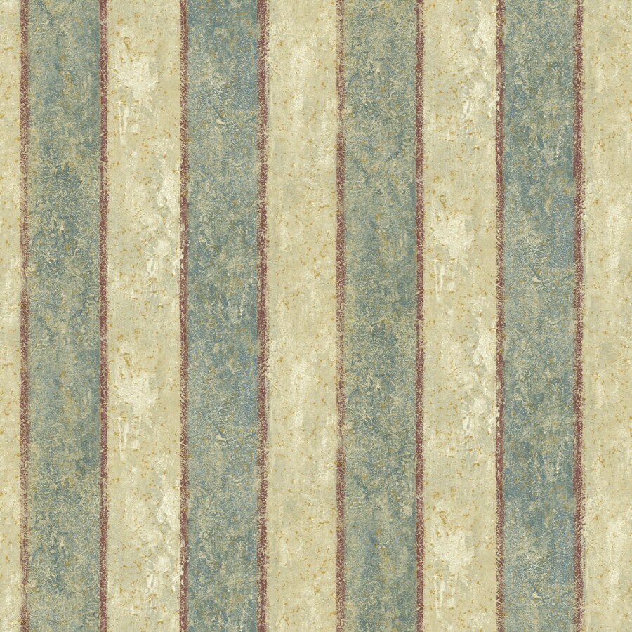 Sunworthy Blue Peelable Vinyl Prepasted Wallpaper at