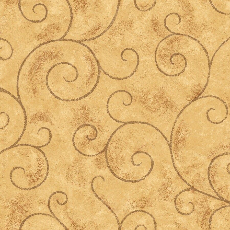 IMPERIAL Brown Peelable Vinyl Prepasted Classic Wallpaper at