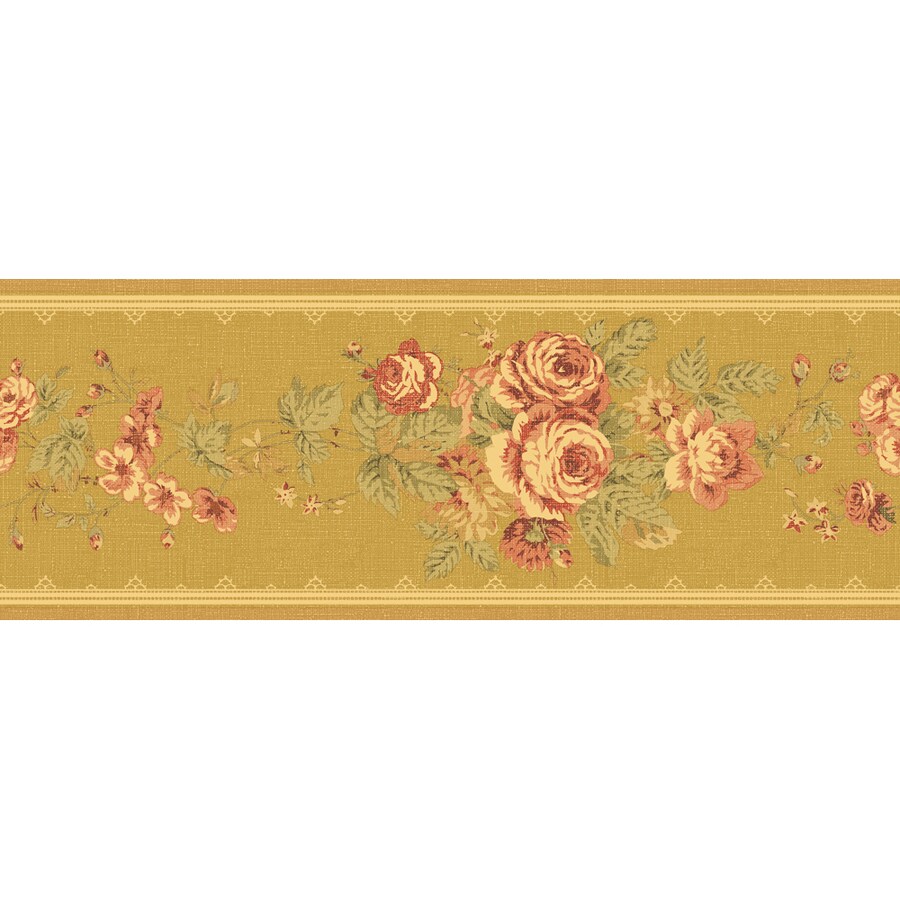 Waverly 67/8" Rose Sonata Unpasted Wallpaper Border in the Wallpaper