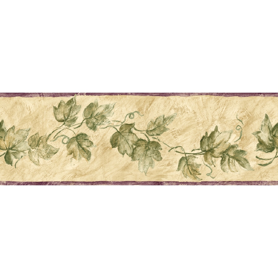 Sunworthy 6" Ivy Watercolor Prepasted Wallpaper Border at Lowes.com