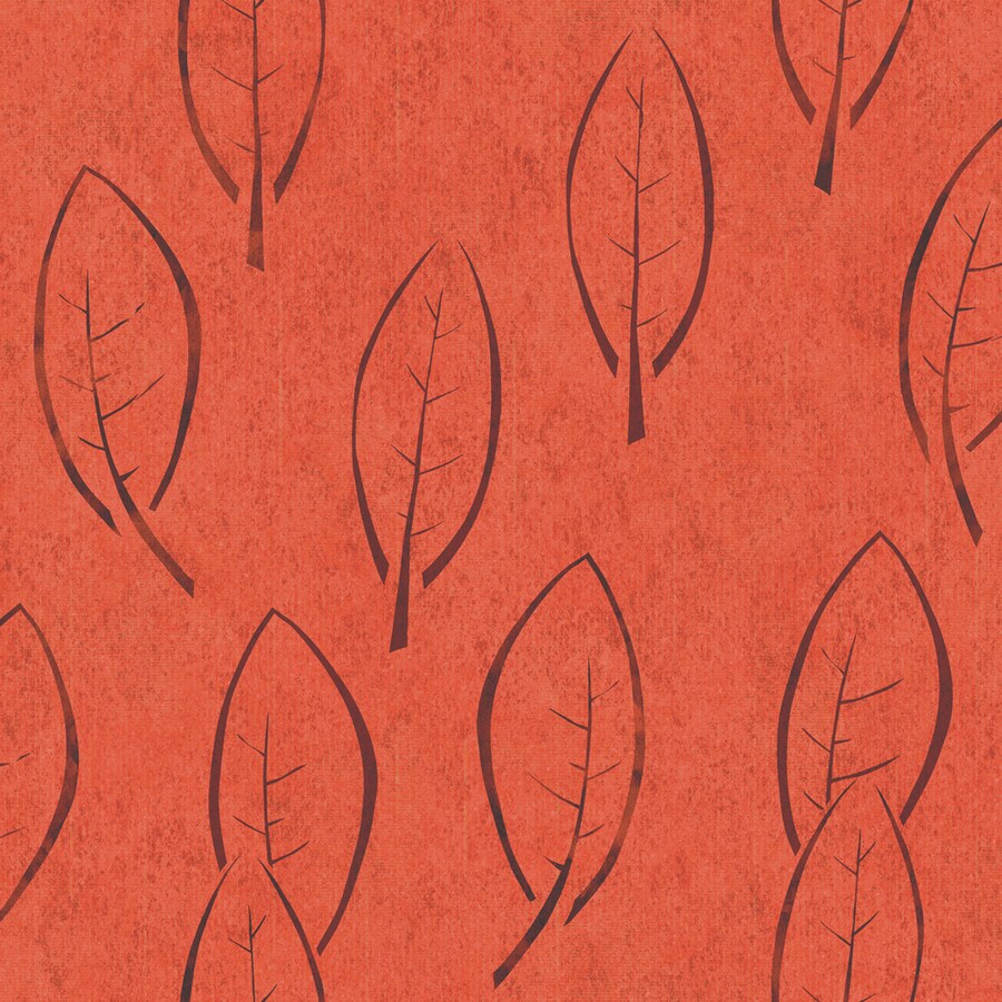 allen + roth LW1340062 Orange Strippable Non-Woven Paper Prepasted Classic Wallpaper