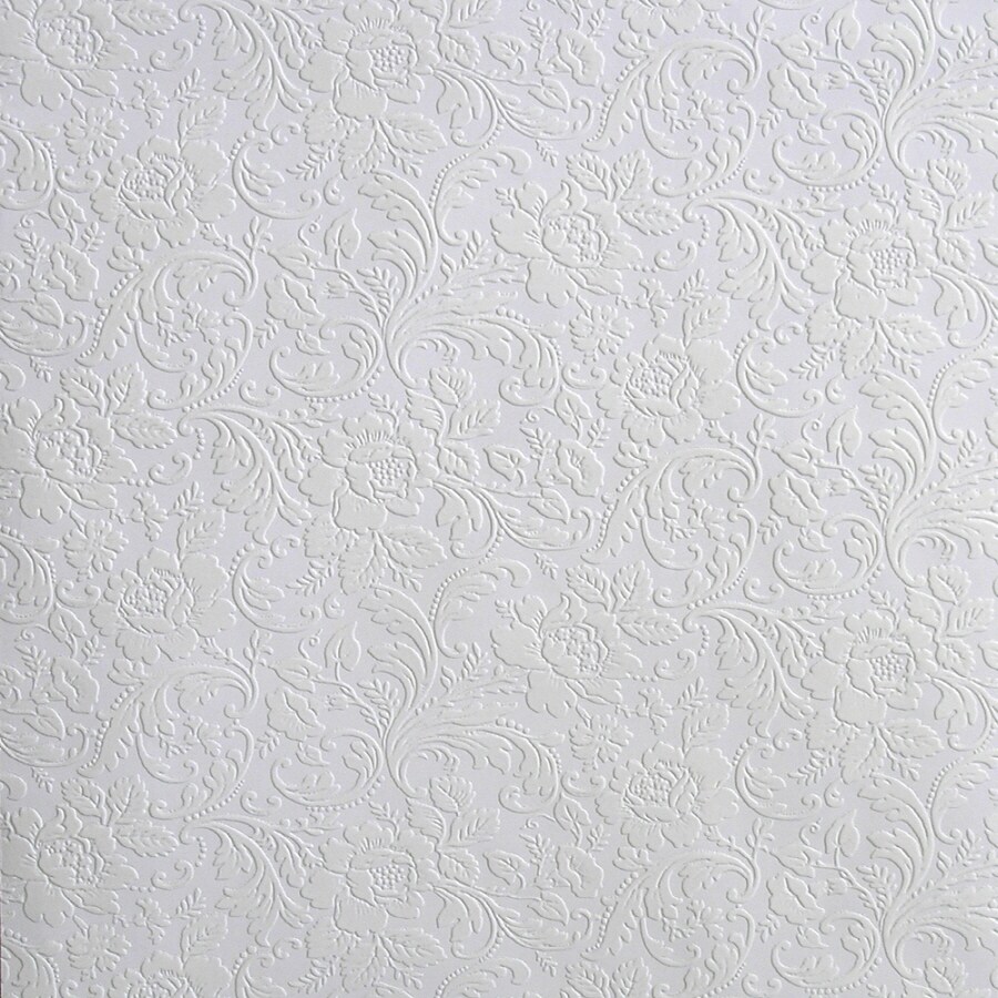 Sunworthy White Peelable Vinyl Prepasted Classic Wallpaper in the