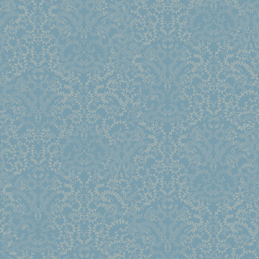allen + roth LW1341105 Blue Strippable Non-Woven Paper Prepasted Classic Wallpaper