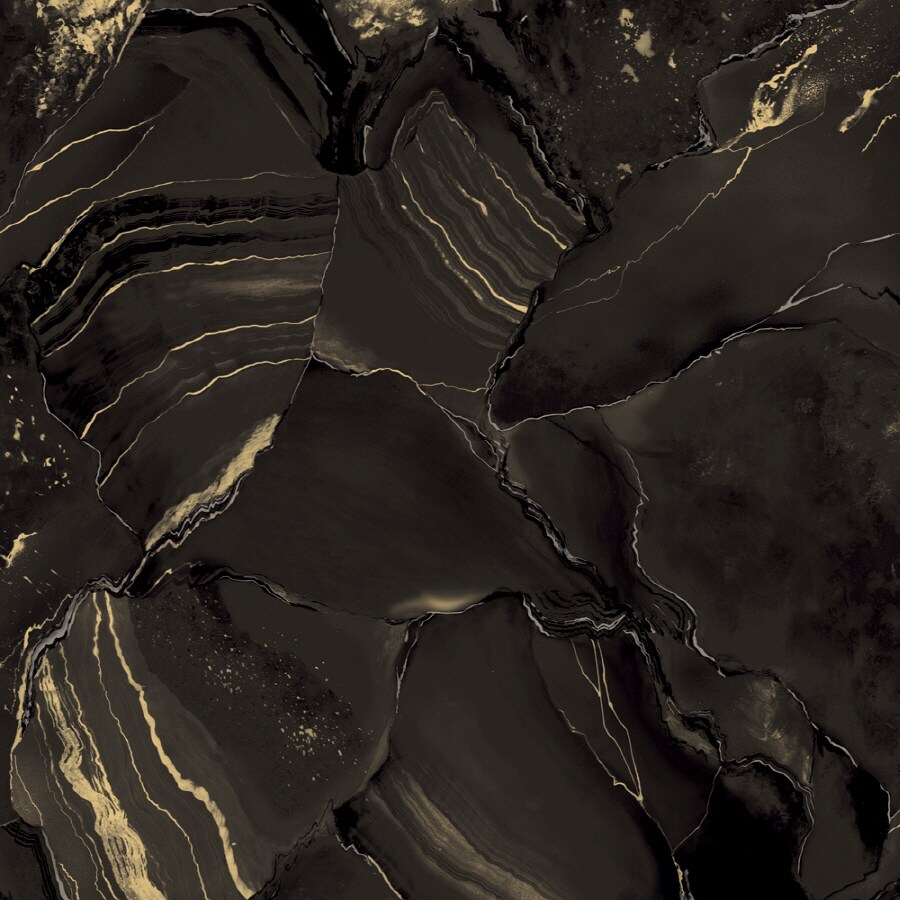 Shop Sunworthy Black Peelable Vinyl Prepasted Classic Wallpaper at