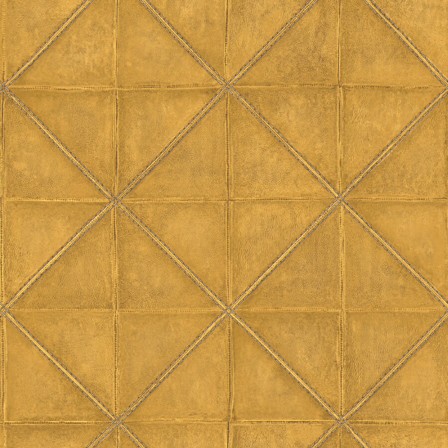 IMPERIAL Yellow Peelable Vinyl Prepasted Classic Wallpaper at