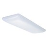 Portfolio Tuff'R'Puff White Acrylic Flush Mount Fluorescent Light ...