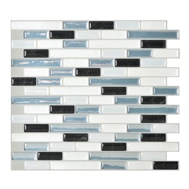 Tile At Lowes Smart Tiles 6 Pack White Linear Mosaic Composite Vinyl Wall Tile Common 10