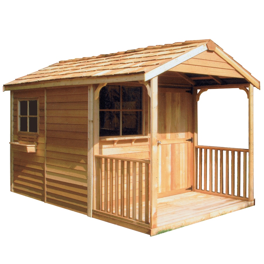 cedarshed common: 8-ft x 12-ft; interior dimensions: 7.33