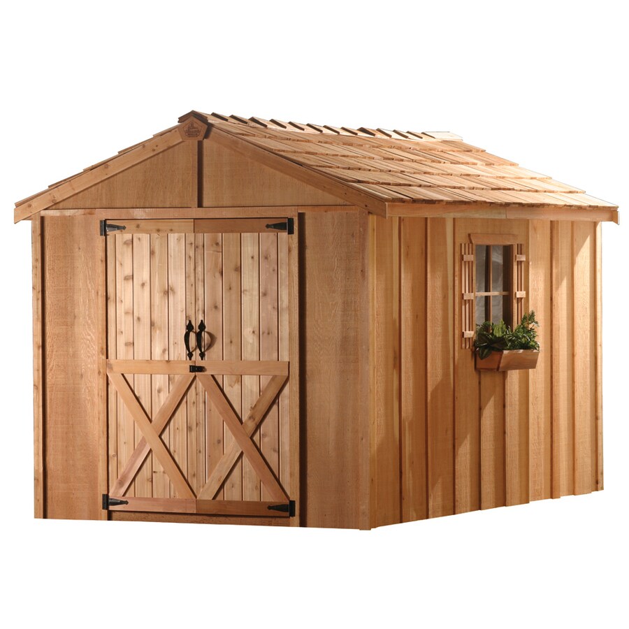 cedarshed 9' x 12' x 9' wood storage shed at lowes.com