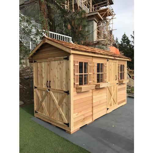 Cedarshed (Common: 16-ft x 8-ft; Interior Dimensions: 15.5 