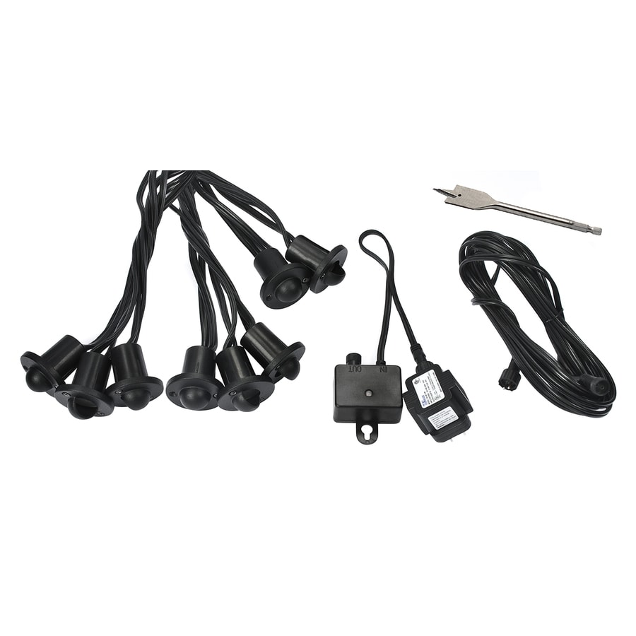 Allen + roth Black Low Voltage LED Step Deck Light Kit at