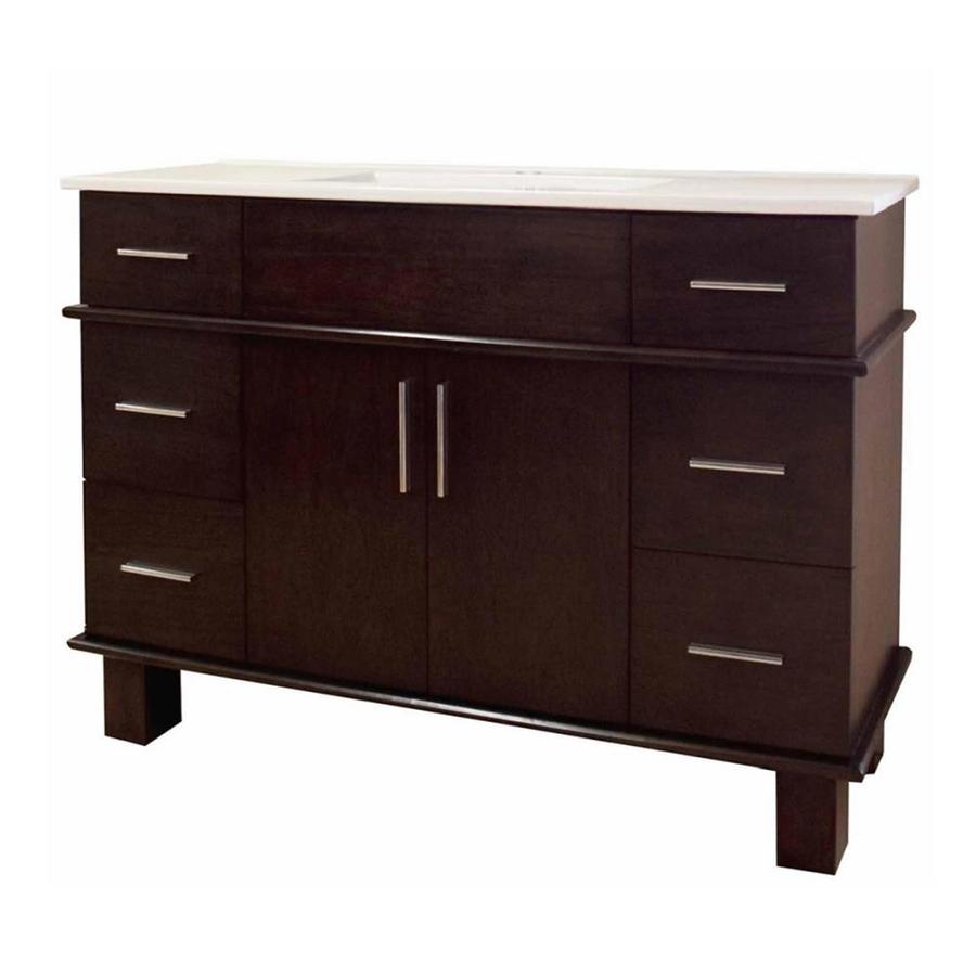 American Imaginations Alum 48in Antique Cherry/Lacquerstain Single