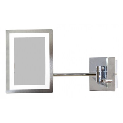 American Imaginations Chrome Brass Magnifying Wall Mounted