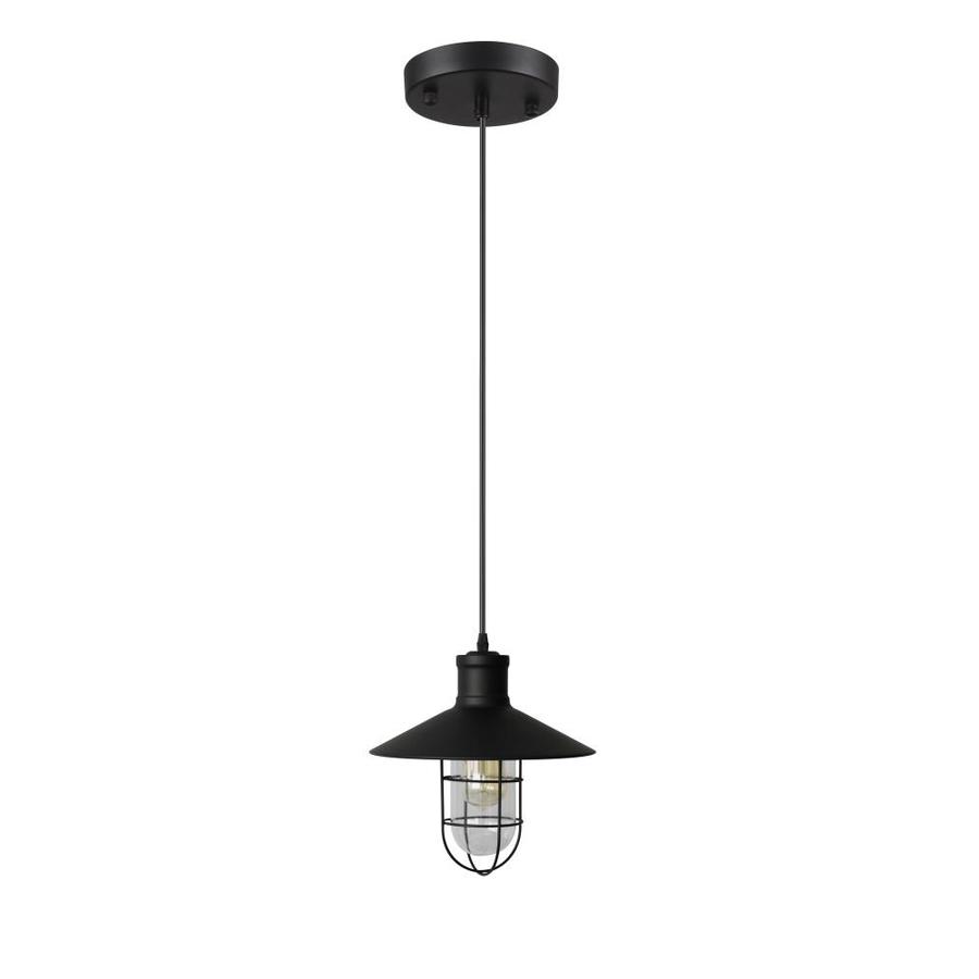 BELDI Chester Black Single Industrial Clear Glass Globe Pendant Light