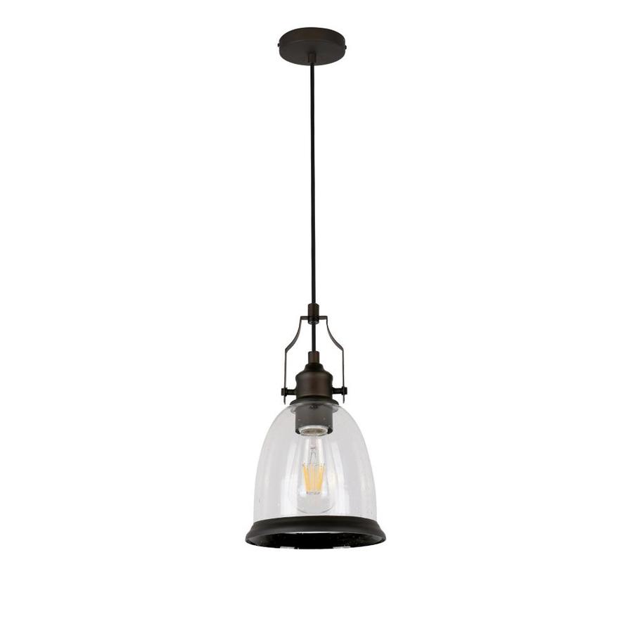 BELDI Richmond Black Single Transitional Clear Glass Globe Pendant Light at