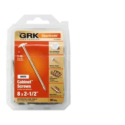 Grk 8 X 2 1 2 In White Polymer Round Washer Interior Cabinet