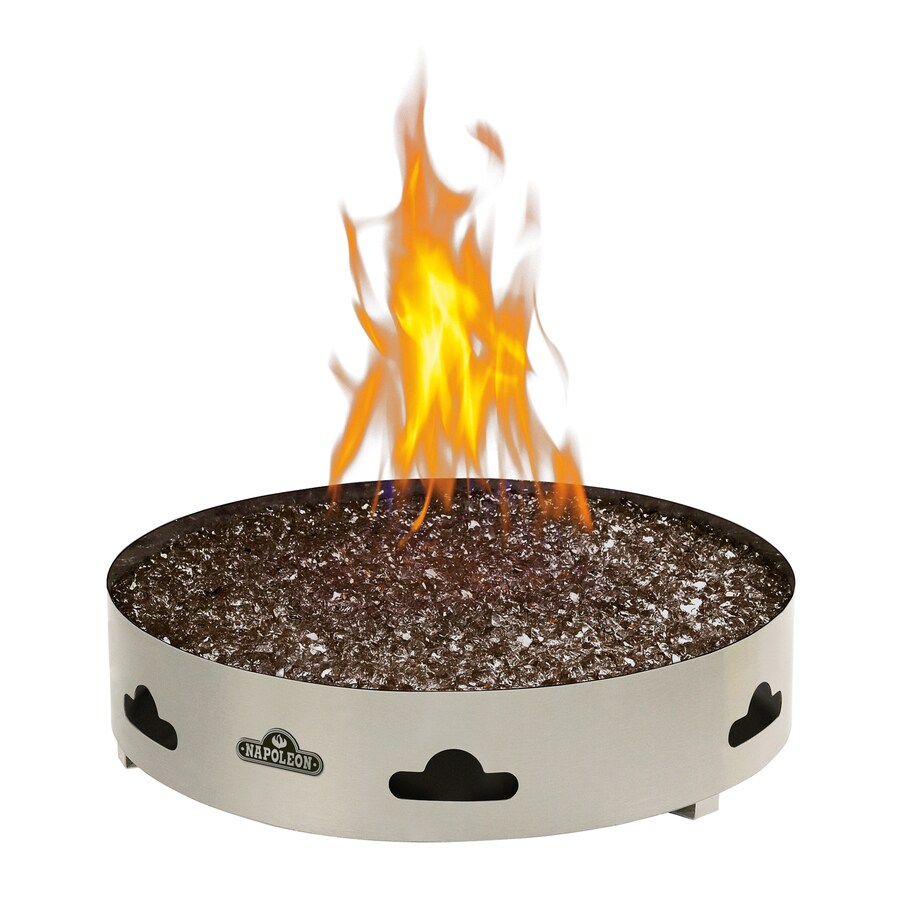 20-in W 60,000-BTU Stainless Steel Propane Gas Fire Pit at ...