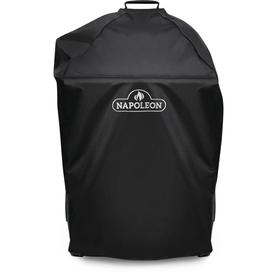 Napoleon 46 Inch Water Protective Vinyl Grill Cover For Charcoal Kettle Grill On Cart with Top Handle, Air Vents, and Metal Hanging Loops, Black