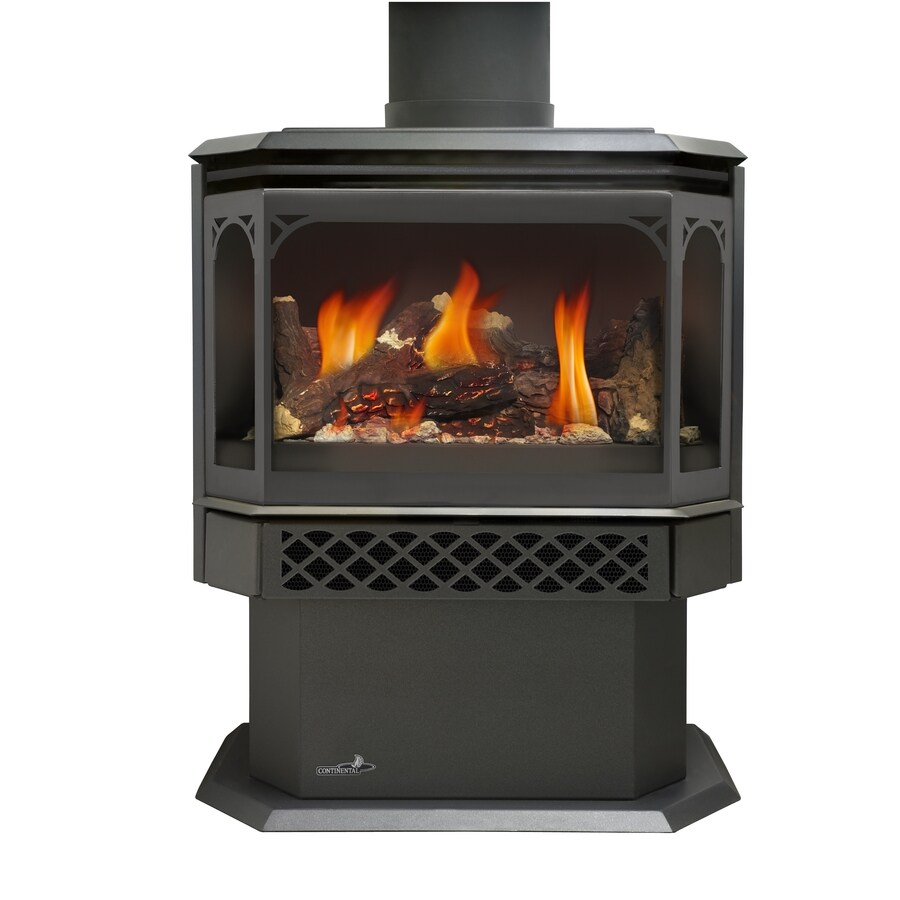 Continental 22 5 In Black Direct Vent Gas Fireplace At Lowes Com