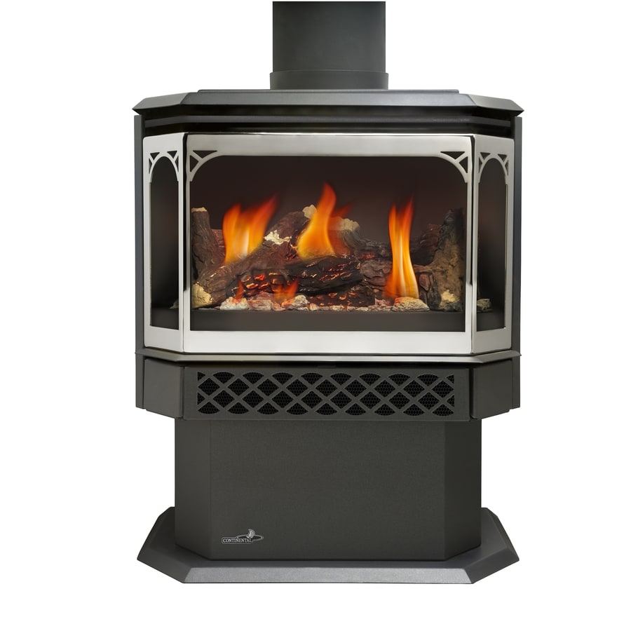 Continental 22 5 In Black Direct Vent Gas Fireplace At Lowes Com