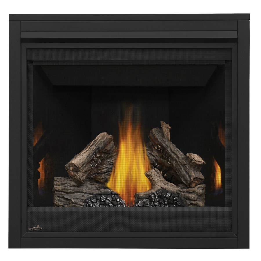 Continental 35in Direct Vent Black Natural Gas Fireplace