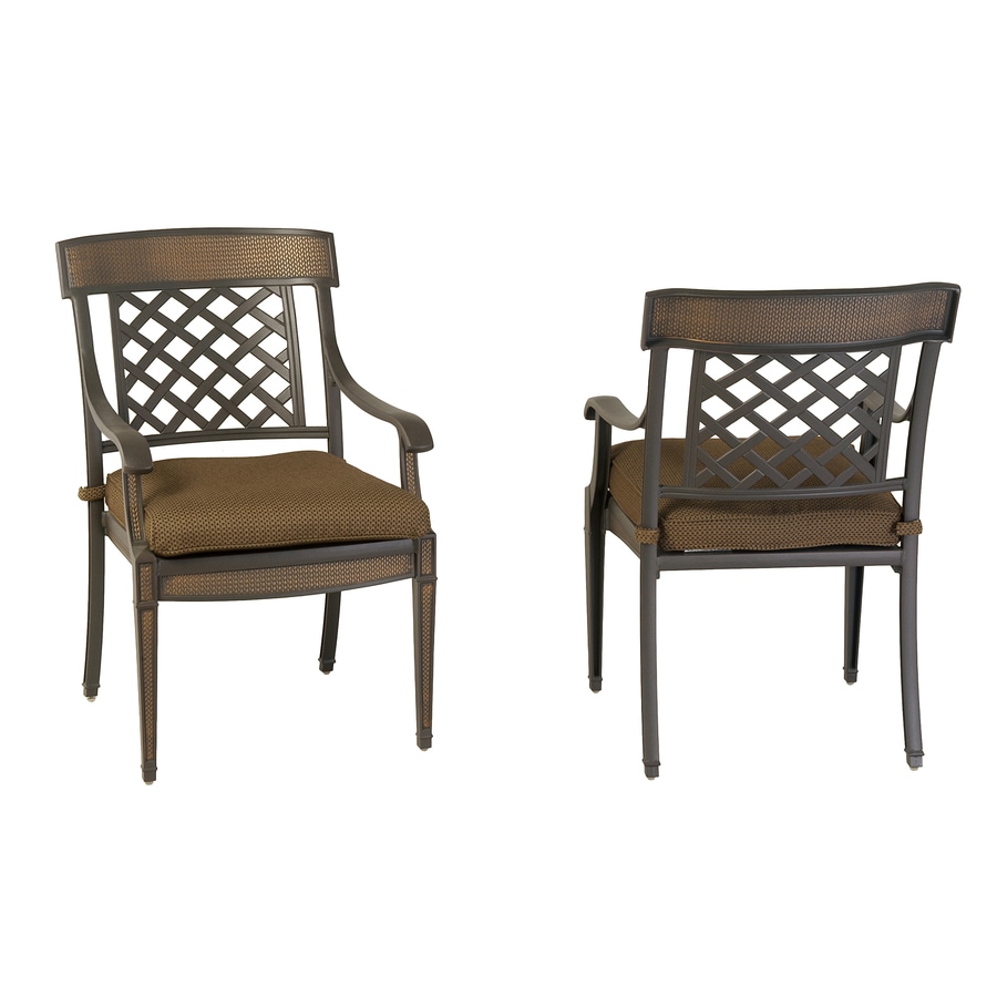 Garden Treasures Set of 2 Herrington Aluminum Patio Dining ...