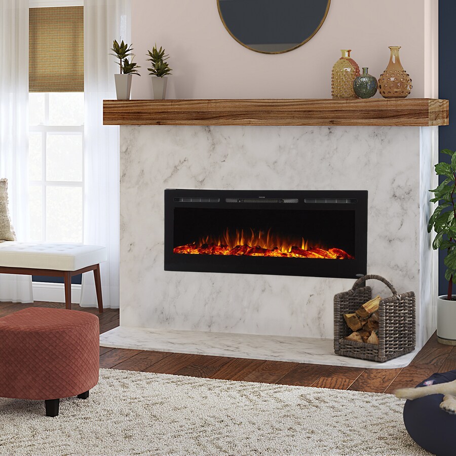 Touchstone 50.4-in W Black Fan-forced Electric Fireplace in the ...