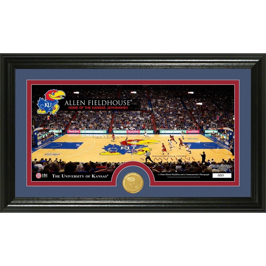 The Highland Mint PHOTO6000K 20-in W x 12-in H University of Kansas Court Bronze Coin Panoramic Photo Mint Wall Art