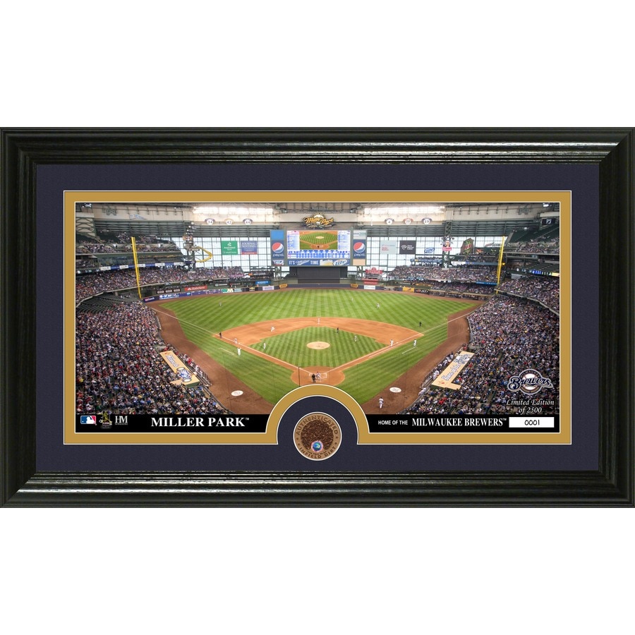 The Highland Mint 20-in W x 12-in H Milwaukee Brewers Infield Dirt Coin ...