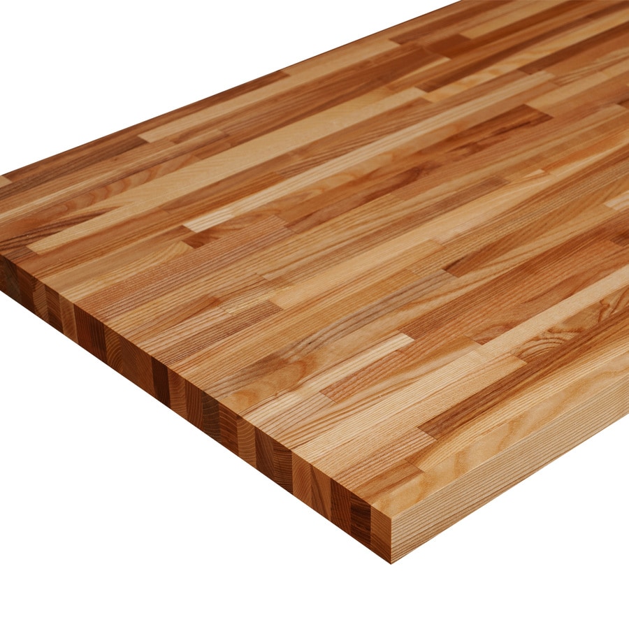 Sparrow Peak 4 Ft Unfinished Natural Straight Butcher Block Ash Kitchen Countertop At 