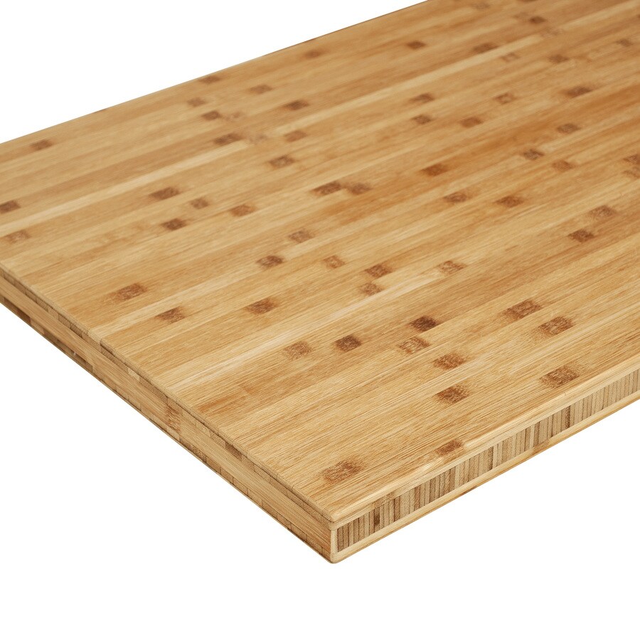 Sparrow Peak 4 Ft Unfinished Natural Straight Butcher Block Bamboo