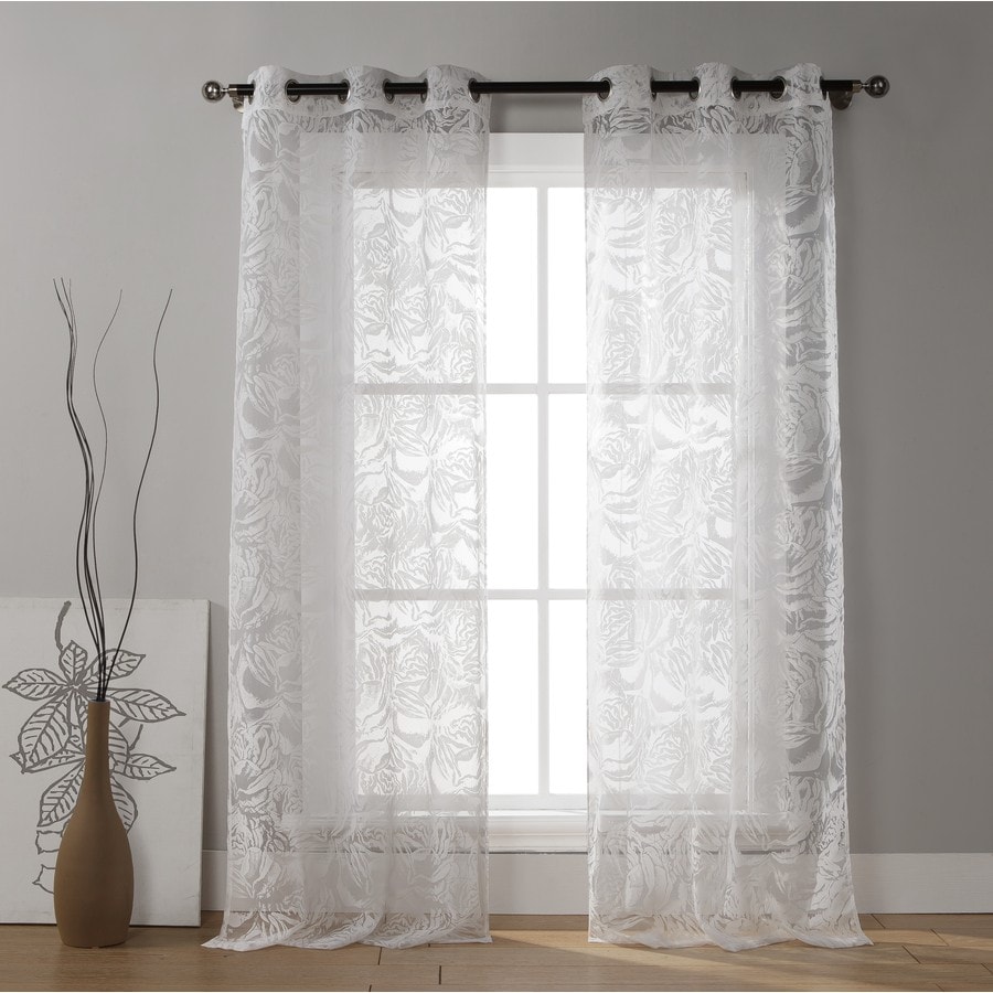 Duck River Textile 84 In White Cotton Grommet Light Filtering Duck River Textile 84 In White Cotton Grommet Light Filtering Curtain Panel Pair