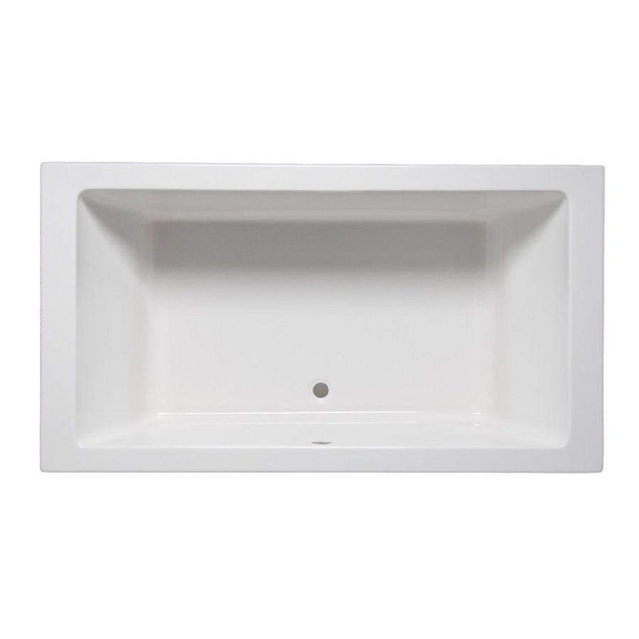 Laurel Mountain Farrell 1 Soaker 66-in White Acrylic Rectangular Center