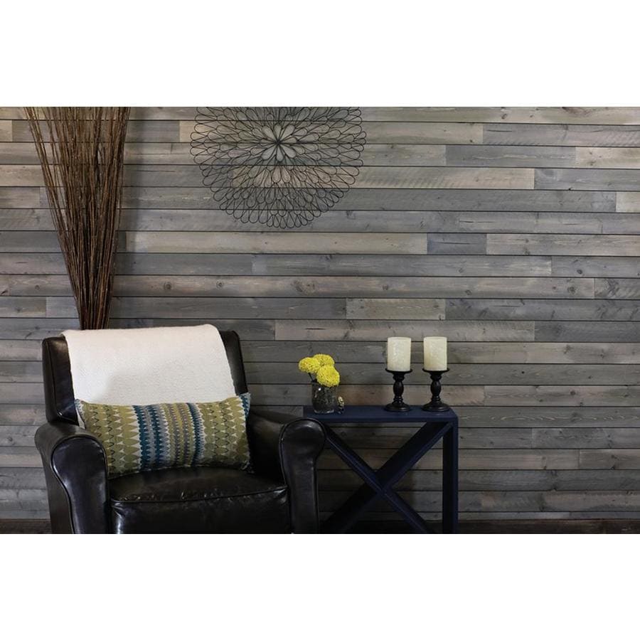 Heritage Series 3 5625 In X Variable Length 4 Ft Gunmetal Grey Pine Shiplap Wall Plank Coverage Area 13 25 Sq Ft