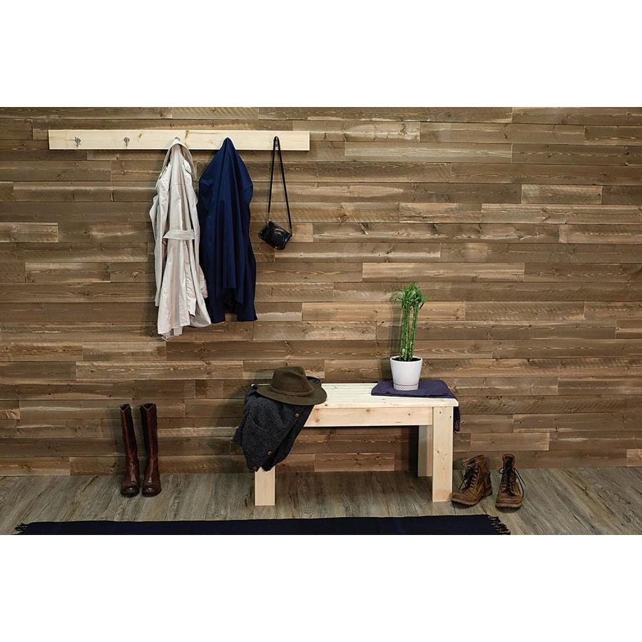 Heritage Series 3 5625 In X Variable Length 4 Ft Raw Umber Pine Wall Plank Coverage Area 13 25 Sq Ft