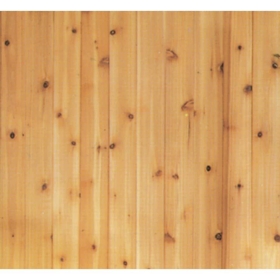 Shop EverTrue 3.5625-in x 8-ft V-Groove Brown Cedar Wood Wall Panel at