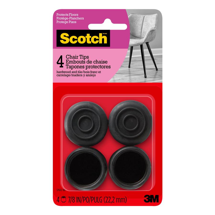Rubber Black Chair Leg Tips at