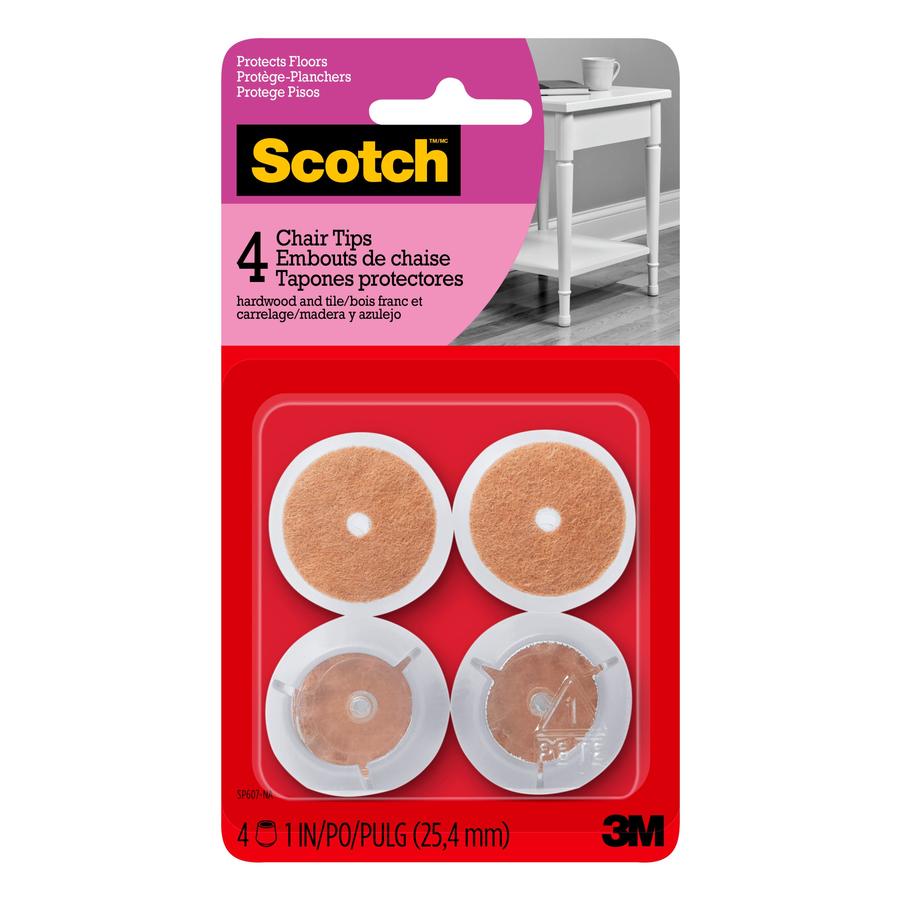 Scotch 4-Pack 1-in Clear Clear Plastic Caps in the Chair Leg Tips