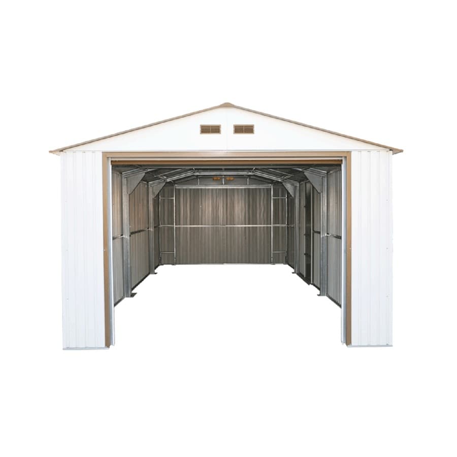 Common 12 Ft X 20 Ft Actual 12 08 Ft X 19 78 Ft Imperial Metal Single Car Garage Building