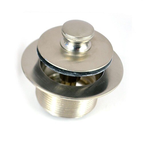 WATCO 1in Brushed Nickel Lift and Turn Drain with Brass in the Bathtub Drains department at